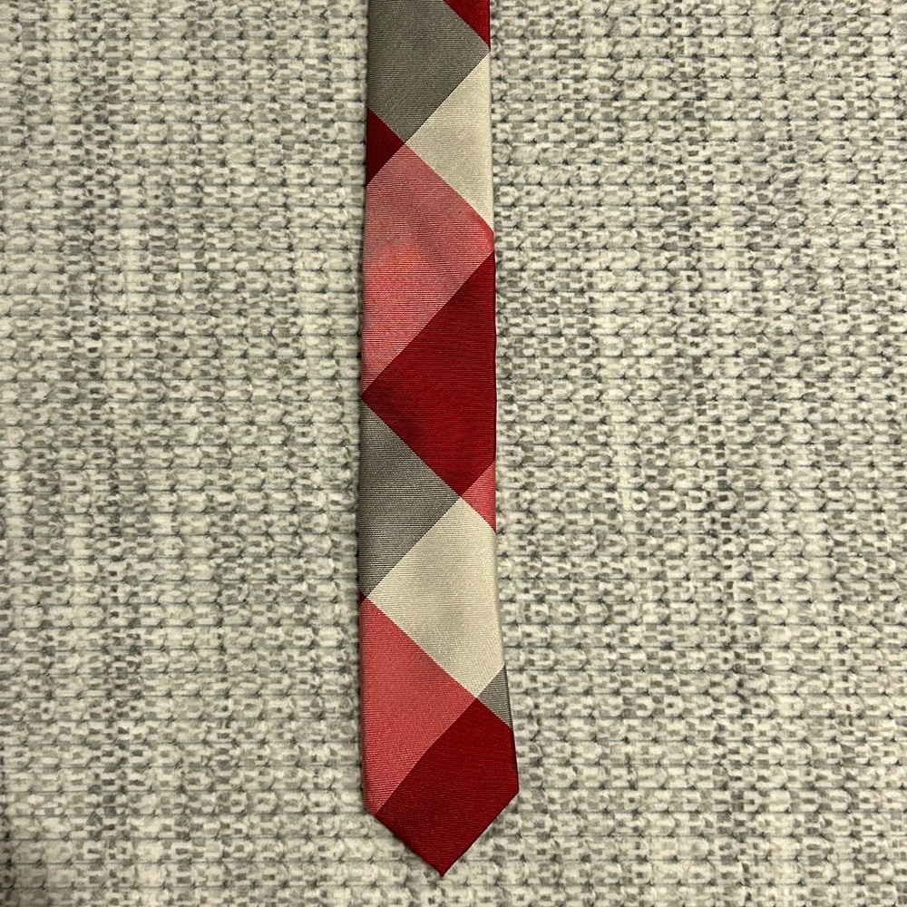 Original Penguin Red, Grey and Silver Tie